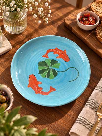 Koi Haven Snack Plates Set (Set of 2)