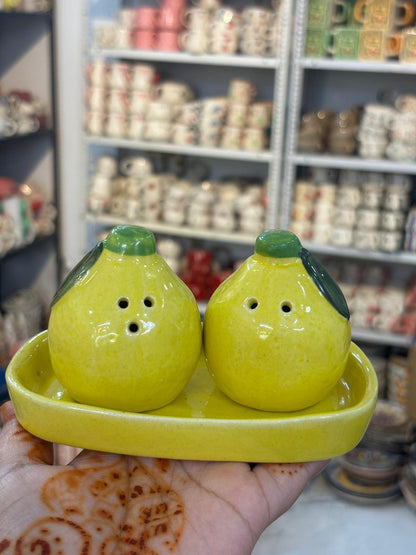 Lemon Duo Salt and Pepper Shakers Set