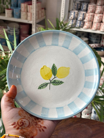 Lemon Reverie Snack Plates Set (Set of 2)