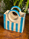 Light Blue Stripe Cutlery Holder