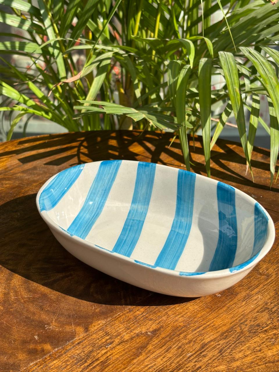 Light Blue Candy Swirl Snack Bowl