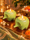 Lil' Ele Glow Tealight Holder-Green (Set of 2)