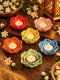 Lotus Glow Tea Light Holders (Set of 5 Assorted Colors)
