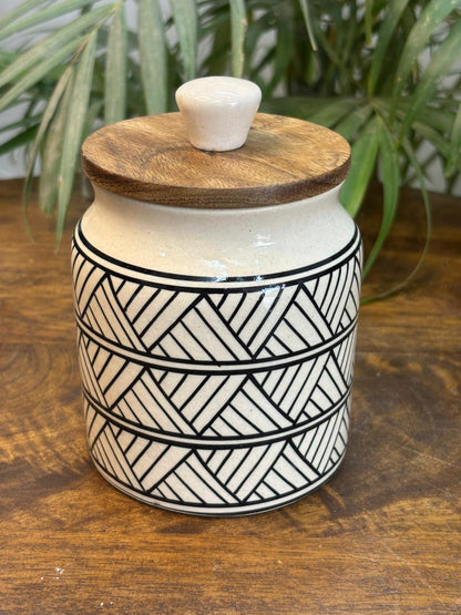 Luxe Chevron Handprint Air-tight Jar