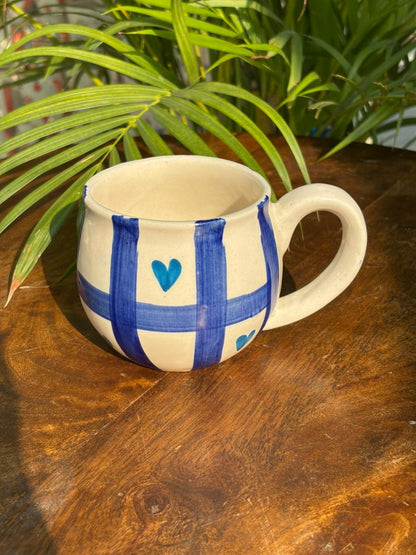 Maison Blue Plaid Mug