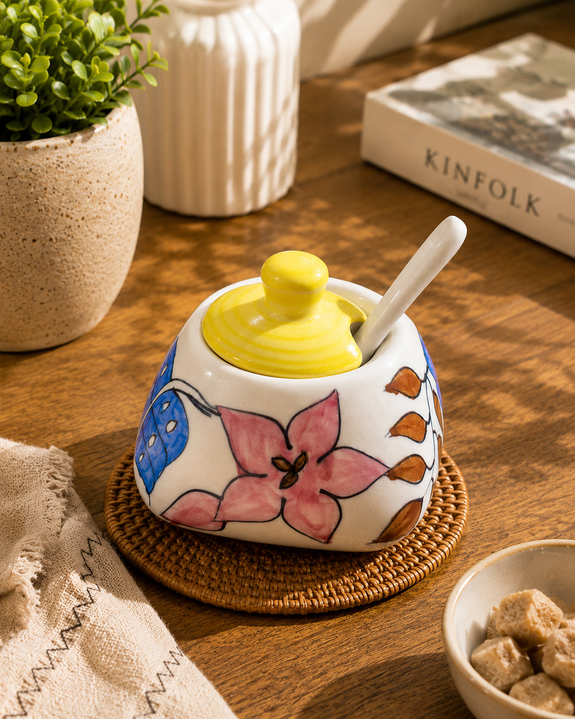 Meadow Bloom Jar with Spoon