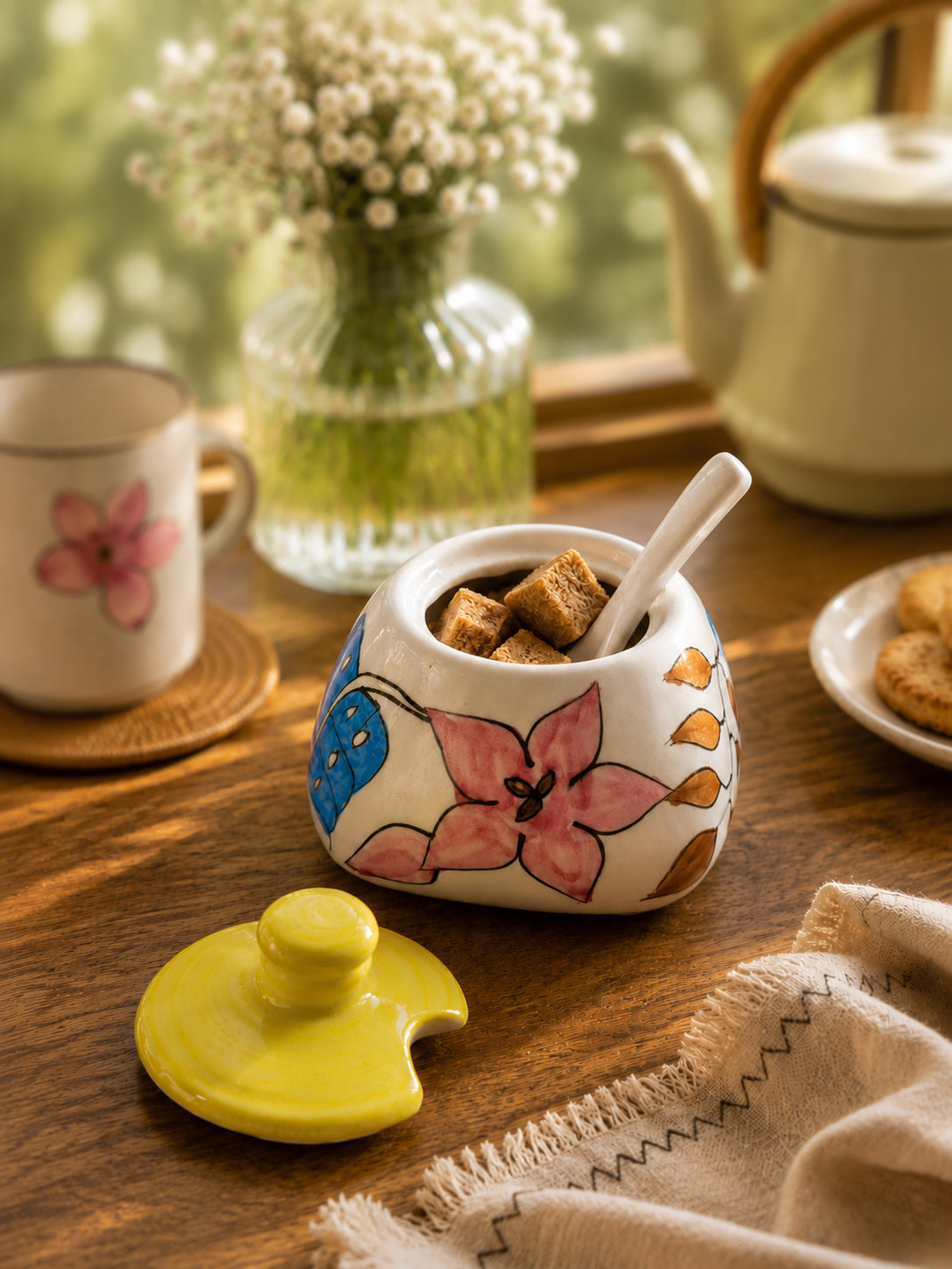 Meadow Bloom Jar with Spoon