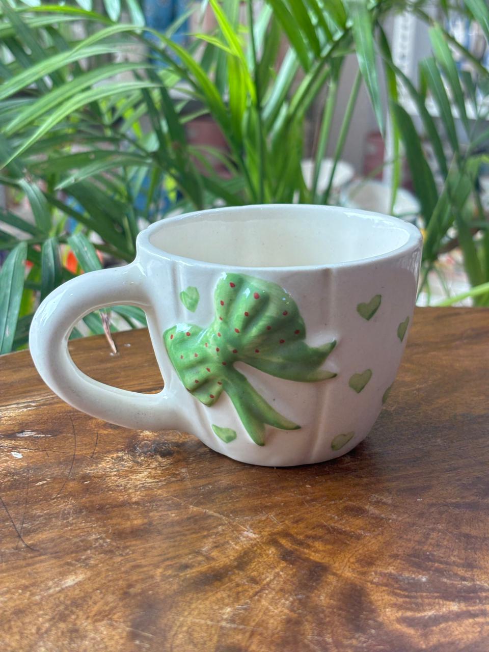 Mint Bow Charm Mug