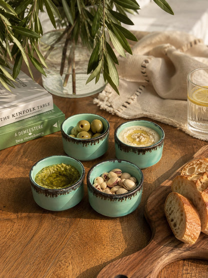 Mint Green Dip Bowls Set (Set of 4)