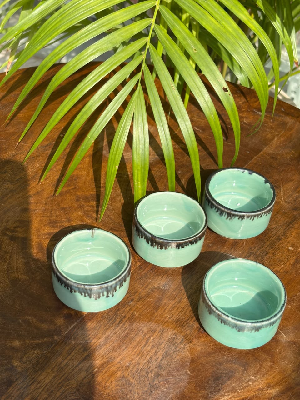 Mint Green Dip Bowls Set (Set of 4)