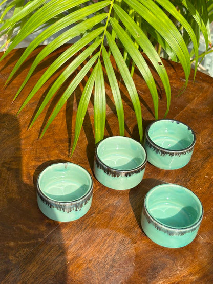 Mint Green Dip Bowls Set (Set of 4)