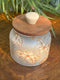 Mocha Bloom Wooden Lid Airtight Jar
