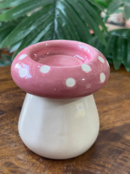 Mushroom Glow Pink Tealight Holder – Set of 2