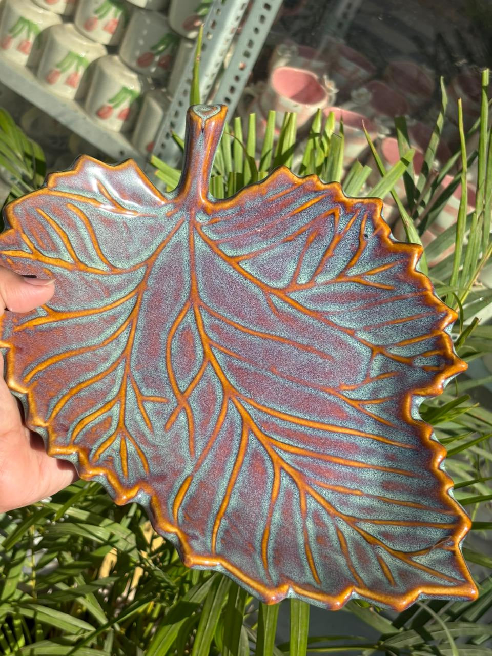 NatureCraft Leaf Dish with Dip Bowl