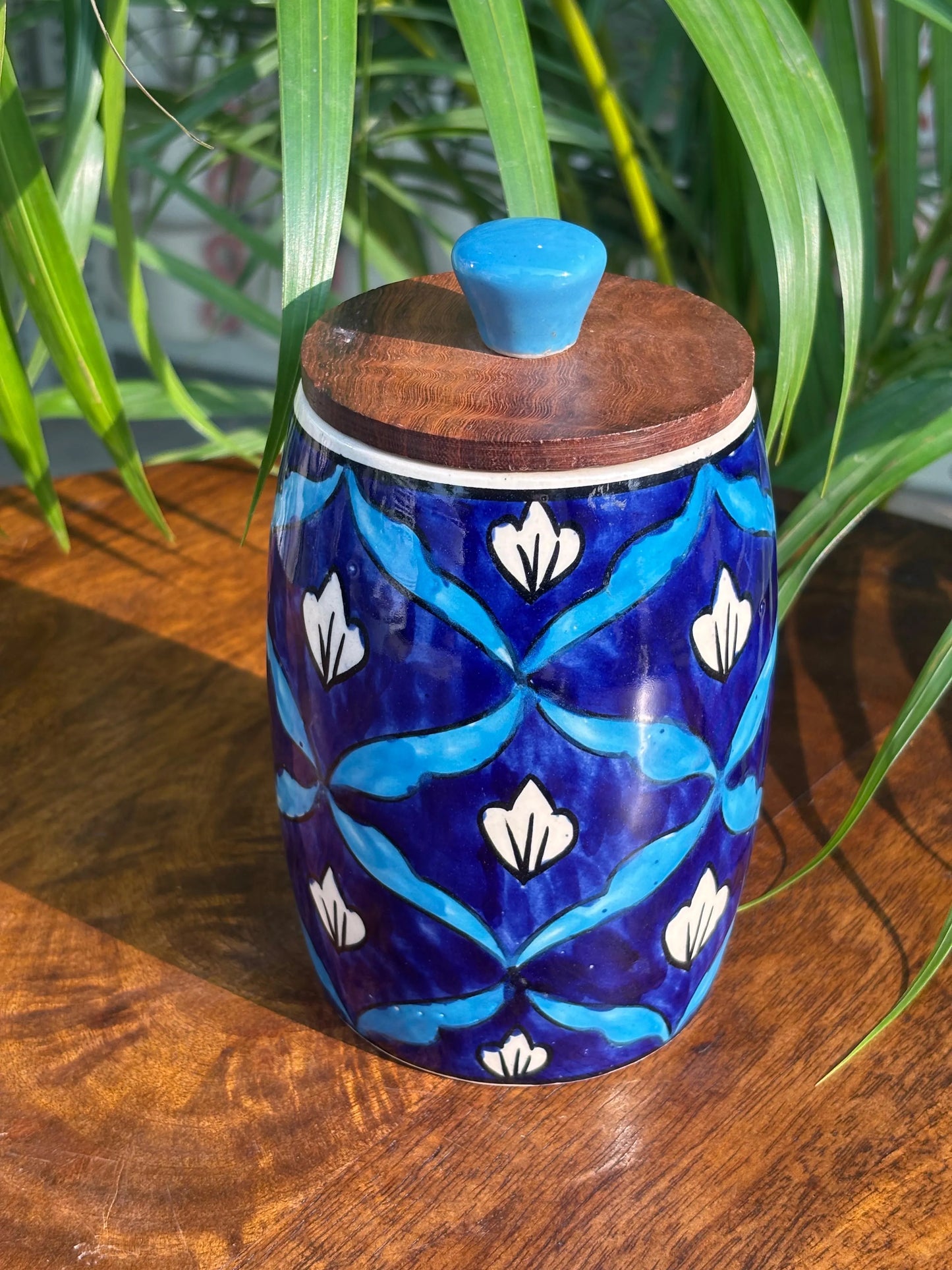 Noor-e-Azure Handcrafted Air-tight Jar (Round)