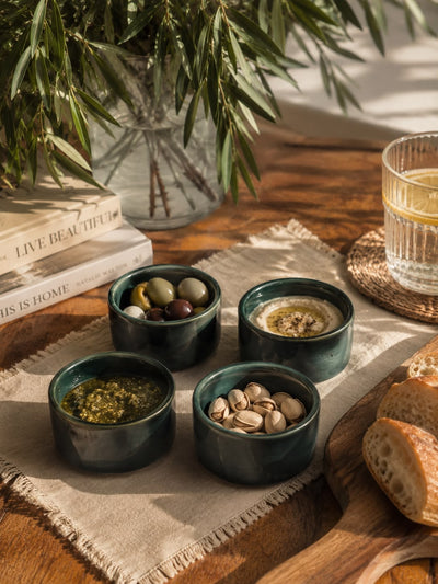 Olive Green Dip Bowls Set (Set of 4)