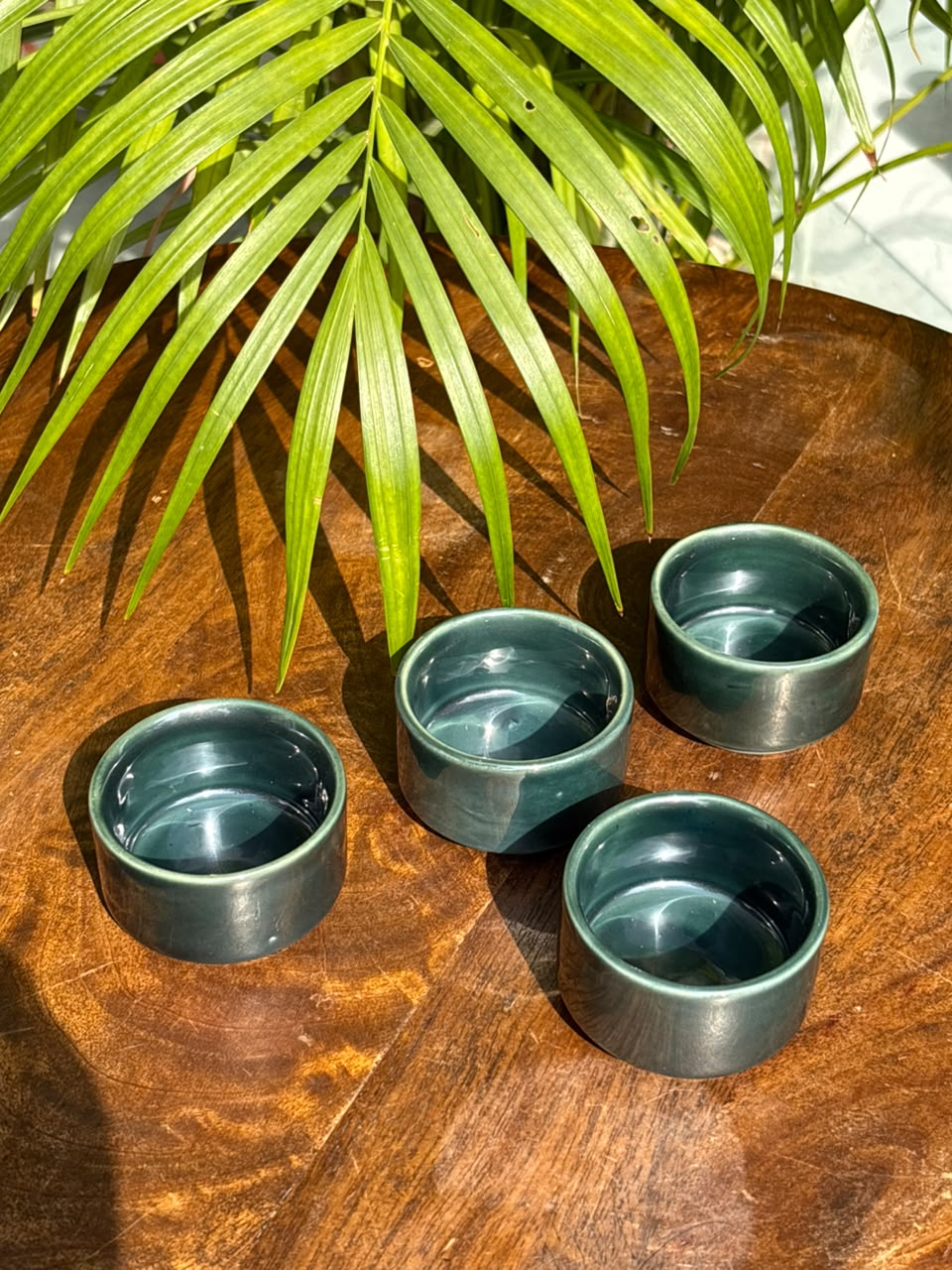 Olive Green Dip Bowls Set (Set of 4)