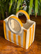 Yellow Stripe Cutlery Holder