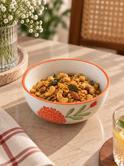 Orange Bloom Snack Bowl