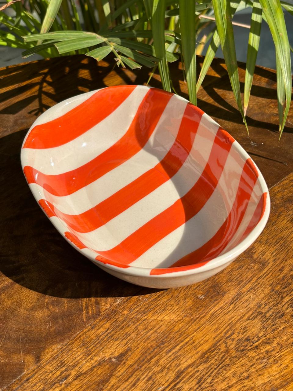 Orange Candy Swirl Snack Bowl