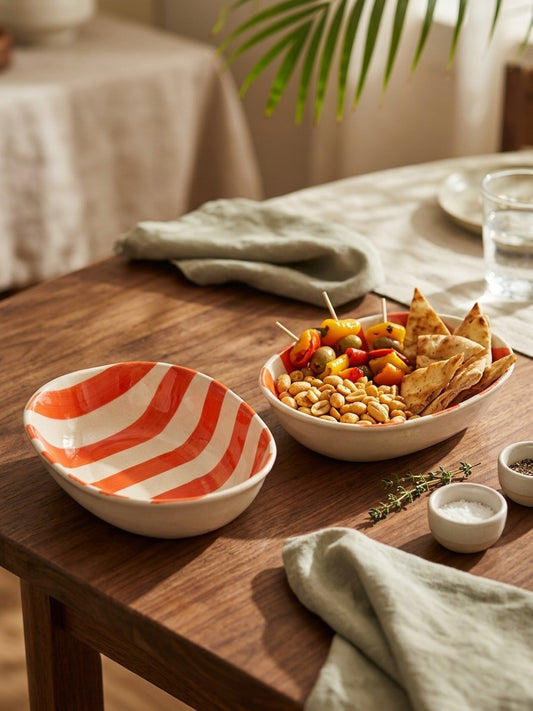 Orange Candy Swirl Snack Bowl