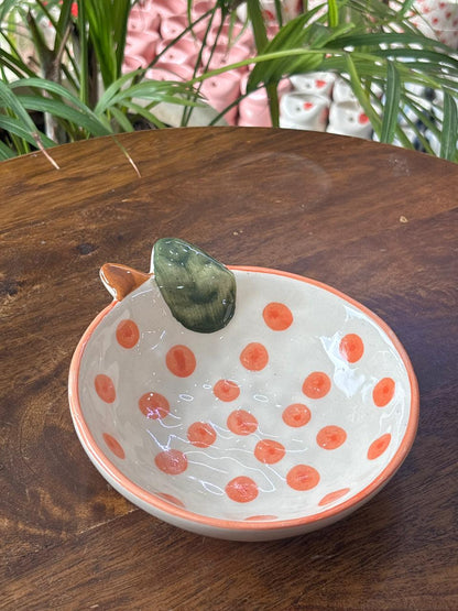 Orange Leaf Charm Snack Bowl