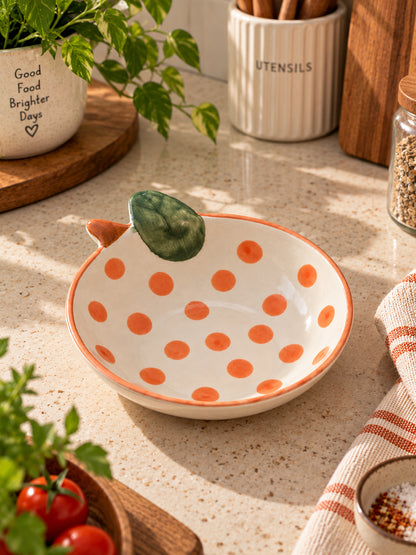 Orange Leaf Charm Snack Bowl