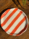 Orange Candy Swirl Snack Plate (Set of 2)