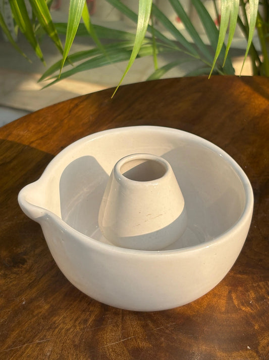 Pearl Mist Matcha Bowl & Whisk Holder Set