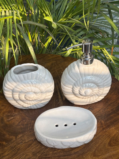 Pearl Shell Bathroom Set