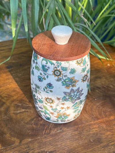 Persian Garden Wooden Lid Airtight Jar