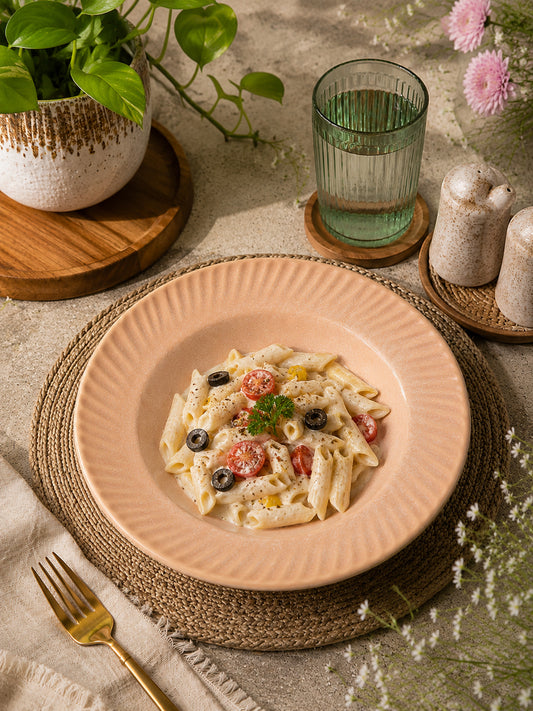 Pink Studio Pottery Pasta Plates (Set of 2)