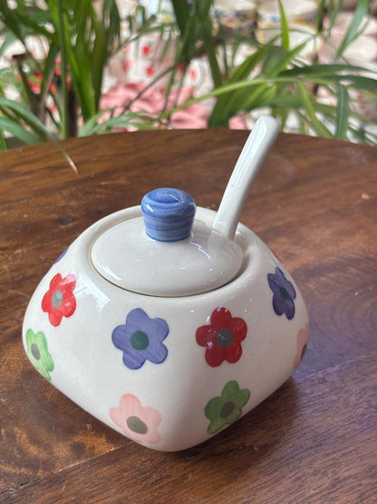 Rainbow Bloom Jar with Spoon