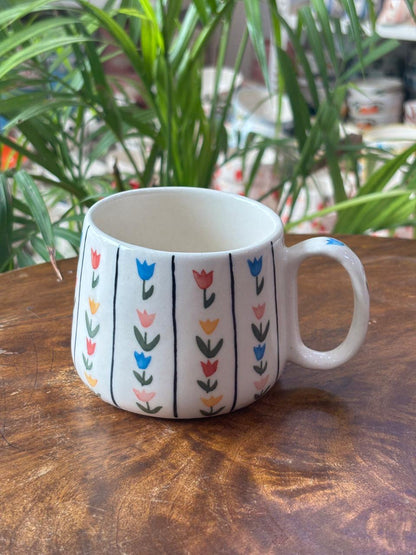 Rainbow Tulip Garden Coffee Mug