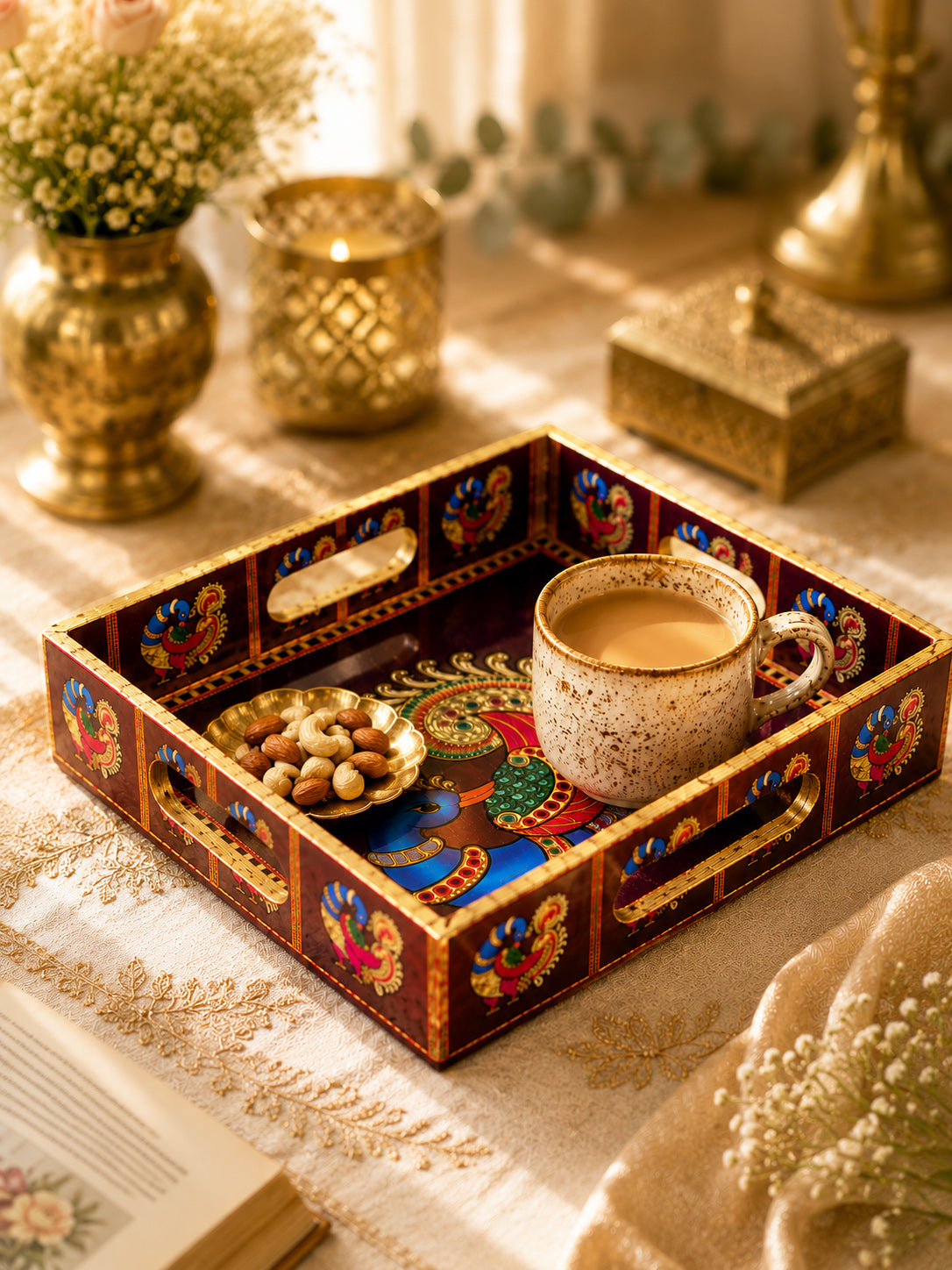 Rajsi Mayura Heritage Tray
