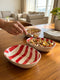 Red Candy Swirl Snack Bowl