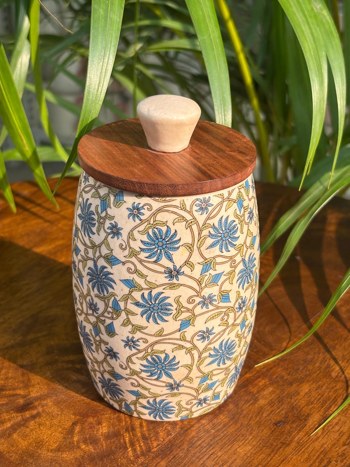 Royal Ivy Decal Print Multi-Floral Airtight Jar (Round)