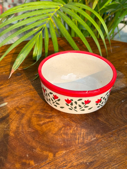 Ruby Garden Snack Bowl (Set of 2)
