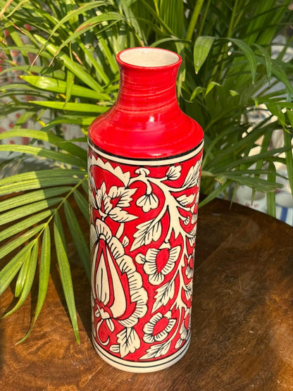Ruby Blossom Vase