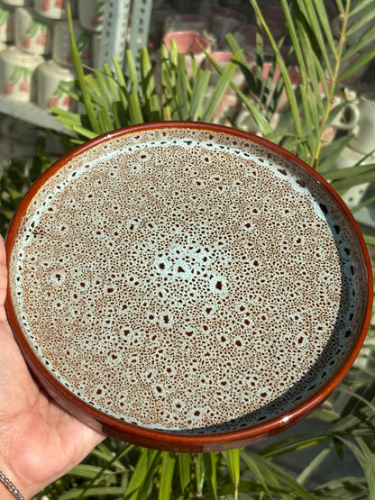 Sandstorm Speckle Platter with Dip Bowl