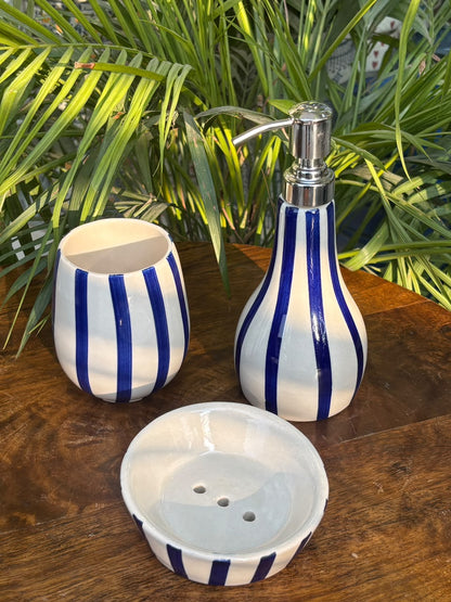 Santorini Stripes Bathroom Set