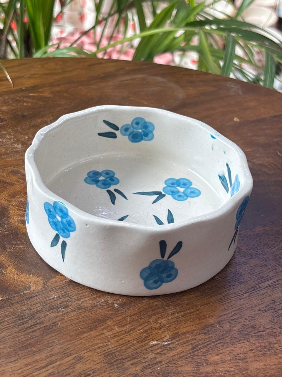 Sapphire Bloom Snack Bowl