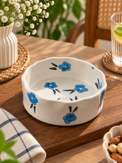 Sapphire Bloom Snack Bowl