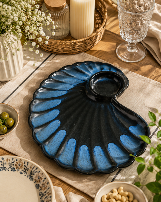 Celeste Spiral Shell Serving Platter