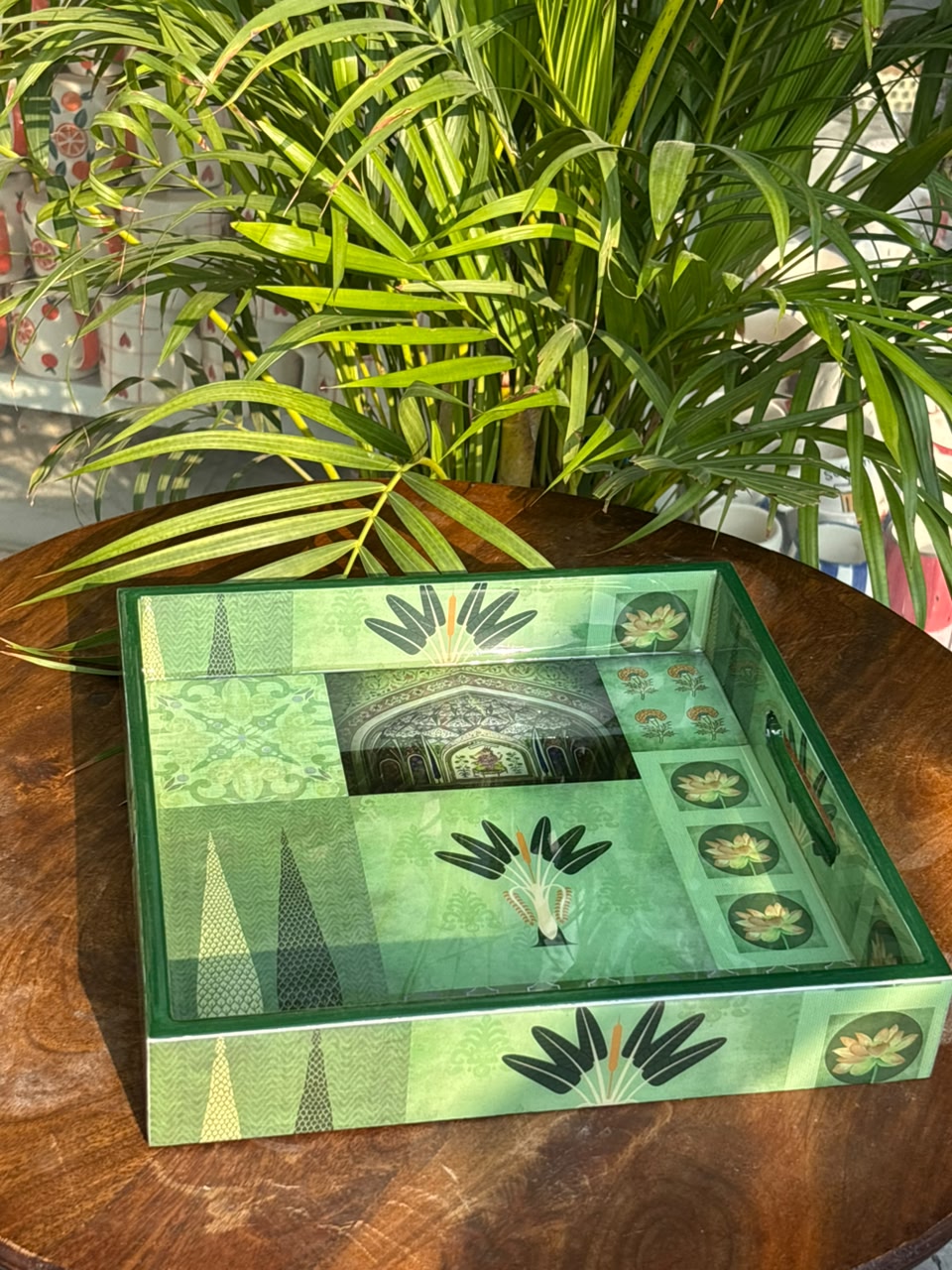 Sheesh Mahal Emerald Tray