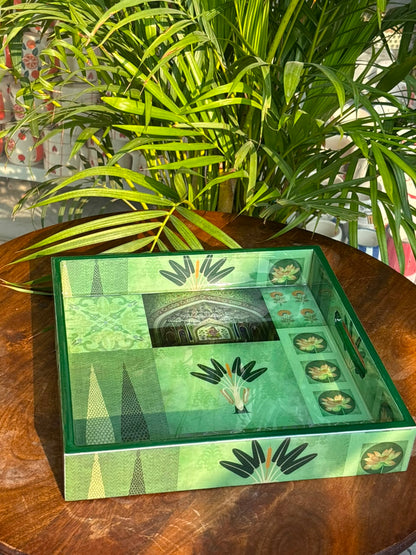 Sheesh Mahal Emerald Tray