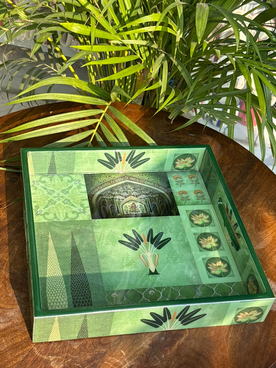 Sheesh Mahal Emerald Tray