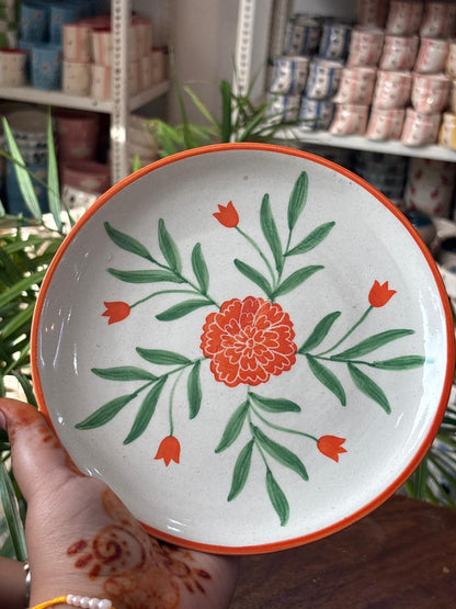 Sienna Bloom Snack Plates Set (Set of 2)