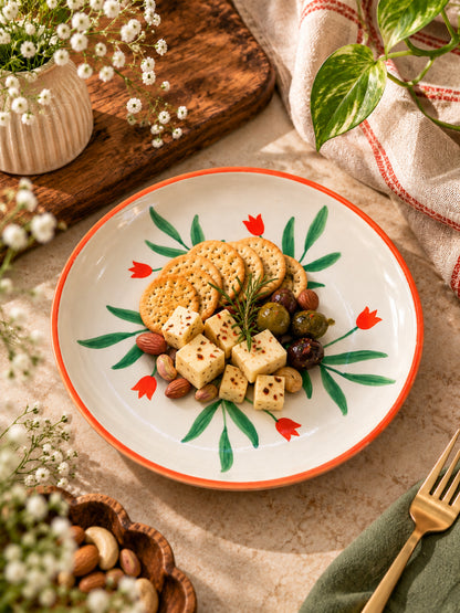 Sienna Bloom Snack Plates Set (Set of 2)