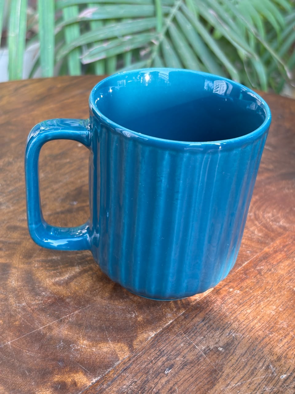 Teal Luxe Ribbed Mug